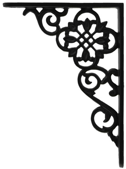 Small Pennsylvania Dutch Design Iron Bracket - 6 5/8 inch x 4 7/8 inch.